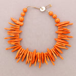 Charger l'image dans la visionneuse de galerie, Collier Ras de Cou Corail Résine: Orange
