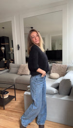 Charger l'image dans la visionneuse de galerie, Pull 80% kid mohair manche courte