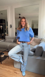 Charger l'image dans la visionneuse de galerie, Pull 80% kid mohair manche courte