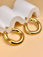 Charger l'image dans la visionneuse de galerie, Créoles Larges Dorées Acier Inoxydable