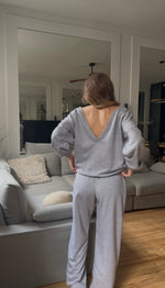 Charger l'image dans la visionneuse de galerie, Jogging en coton – Coupe droite - Gris