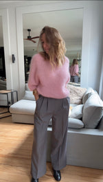 Charger l'image dans la visionneuse de galerie, Pantalon large taille haute coupe droite