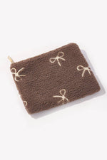 Charger l'image dans la visionneuse de galerie, Trousse de maquillage Teddy avec nœud Brun / 100% Polyester