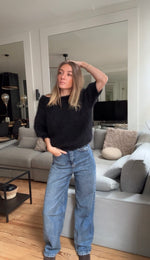 Charger l'image dans la visionneuse de galerie, Pull 80% kid mohair manche courte