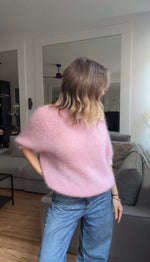 Charger l'image dans la visionneuse de galerie, Pull 80% kid mohair manche courte