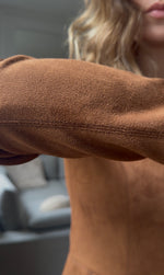 Charger l'image dans la visionneuse de galerie, Robe zippée effet suédine - Caramel