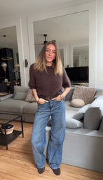 Charger l'image dans la visionneuse de galerie, Pull 80% kid mohair manche courtes