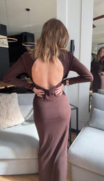 Charger l'image dans la visionneuse de galerie, Robe longue en maille dos ouvert