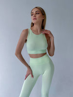 Charger l'image dans la visionneuse de galerie, Leggings SlimFit 200 den. VERT MENTHE Yoga Pilates 🇮🇹: M/L