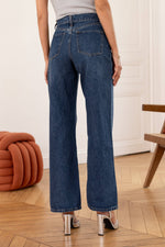 Charger l'image dans la visionneuse de galerie, Jean Capucine à coupe large: Bleu foncé