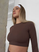 Charger l'image dans la visionneuse de galerie, Top à manches longues COFFEE fabriqué en Italie : M/L
