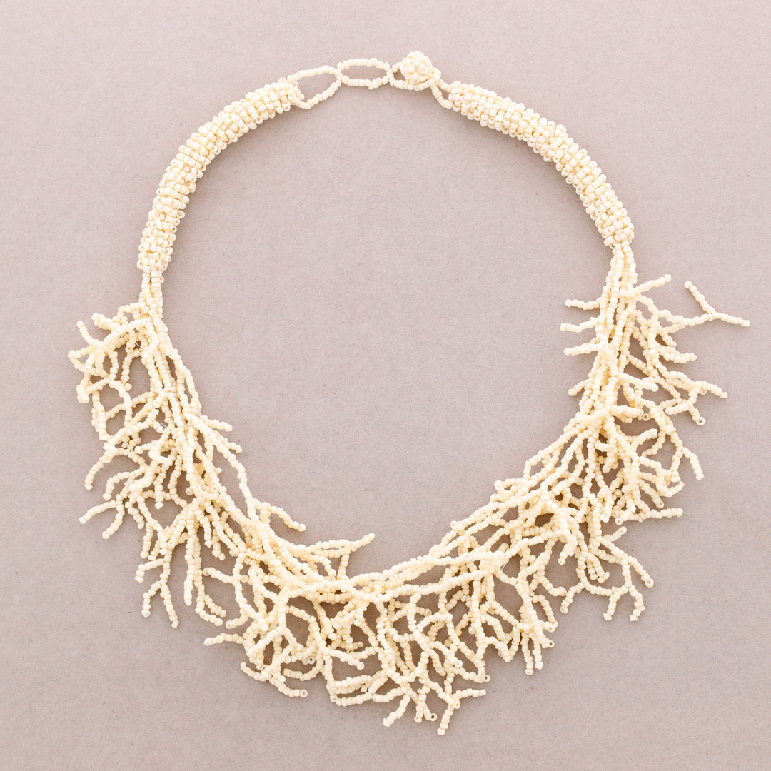 Collier Ras-du-cou Coraux Perles: Beige
