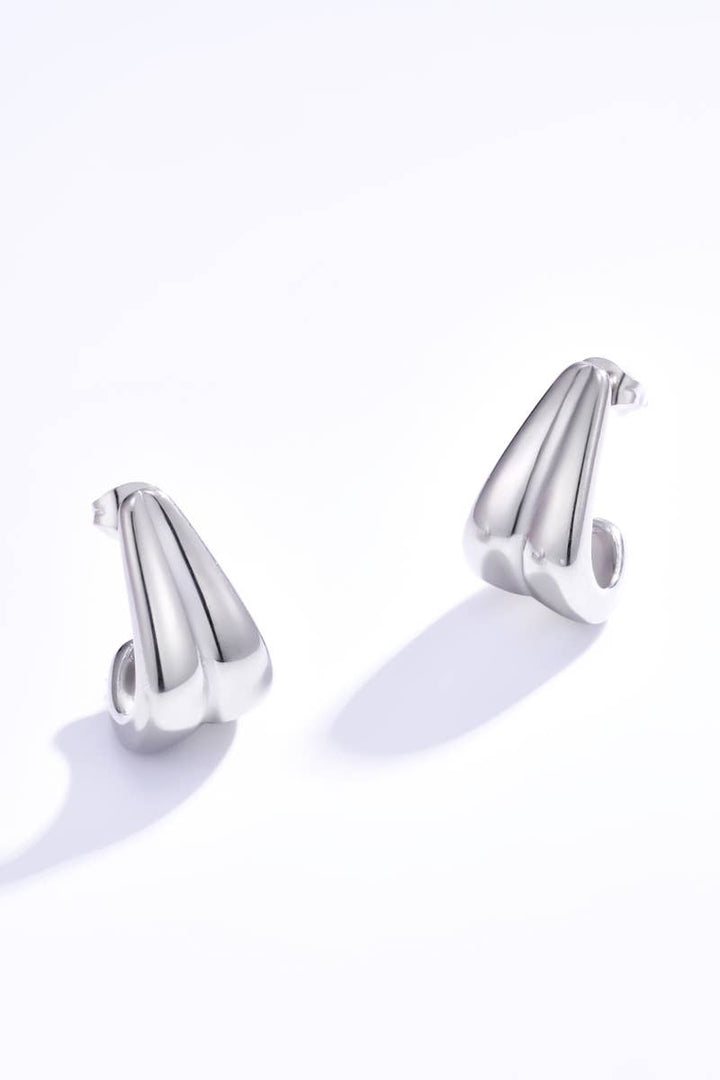 Boucles d'oreilles pendantes en acier inoxydable 124DY09: Argent