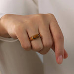 Charger l&#39;image dans la visionneuse de galerie, BAGUE 70&#39;s Moment: Marron / Taille 16
