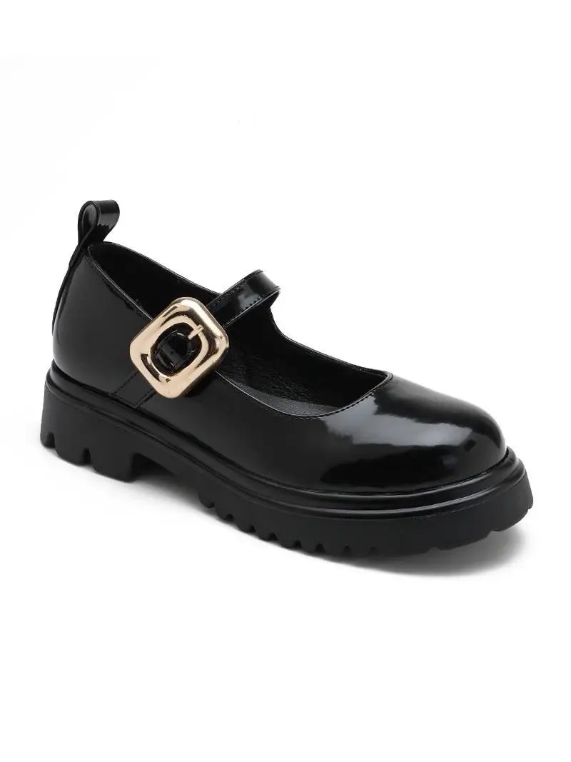 Mocassins Babies à bride et boucle doré