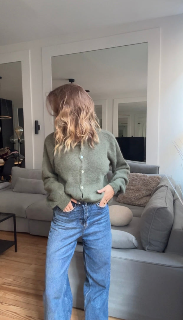 Cardigan en alpaga superfine et laine