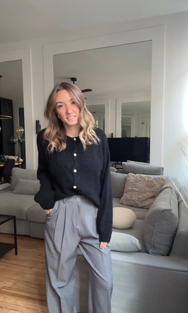 Cardigan en alpaga superfine et laine