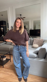 Pull 80% kid mohair manche courtes