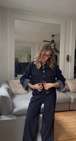 Charger l'image dans la visionneuse de galerie, Veste denim à revers