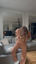 Charger l'image dans la visionneuse de galerie, Jogging en coton à bas élastiqué - Mocha