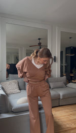 Charger l'image dans la visionneuse de galerie, Jogging en coton – Coupe droite - Mocha