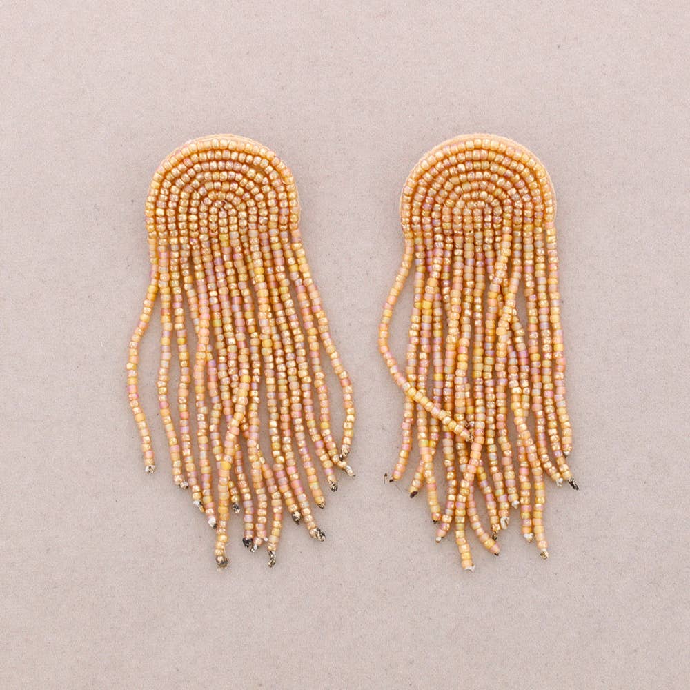 Boucles d'oreilles en perles Cascade: Or