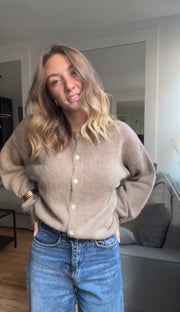 Cardigan en alpaga superfine et laine