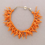 Charger l&#39;image dans la visionneuse de galerie, Collier Ras de Cou Corail Résine: Orange
