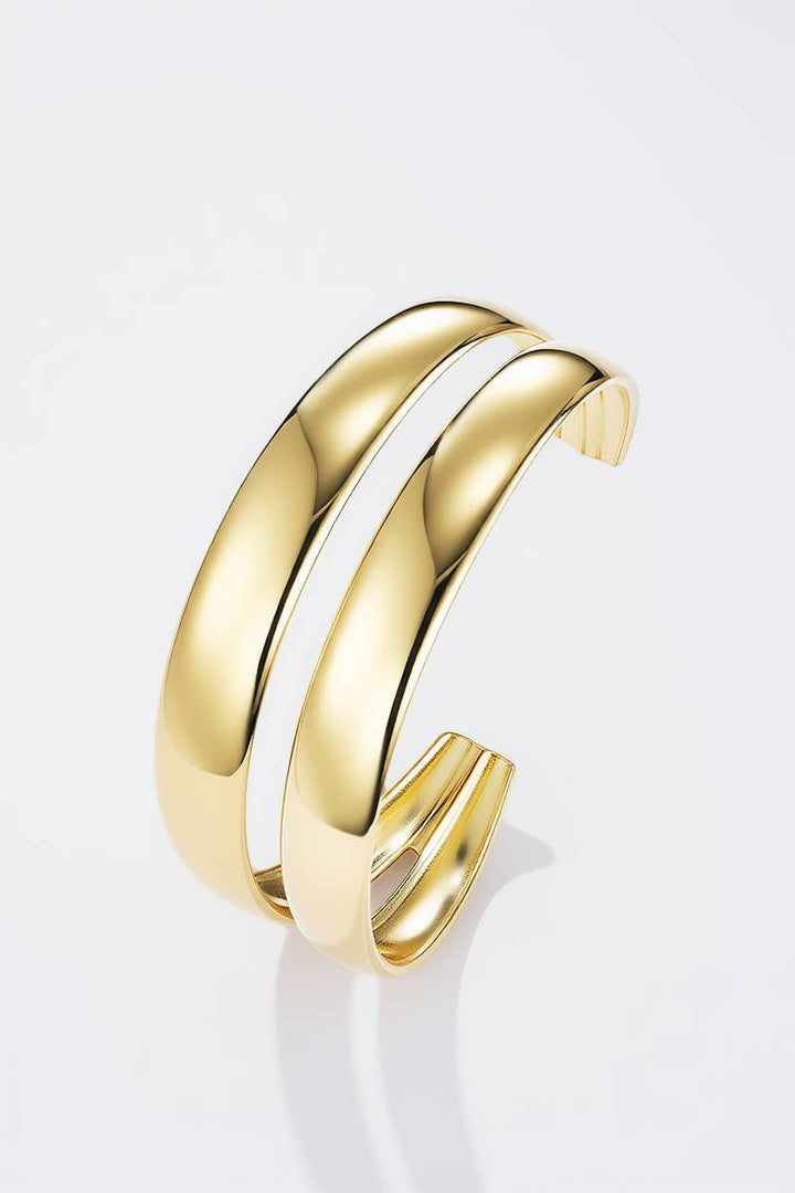 Bracelet jonc en acier inoxydable Or / Acier inoxydable