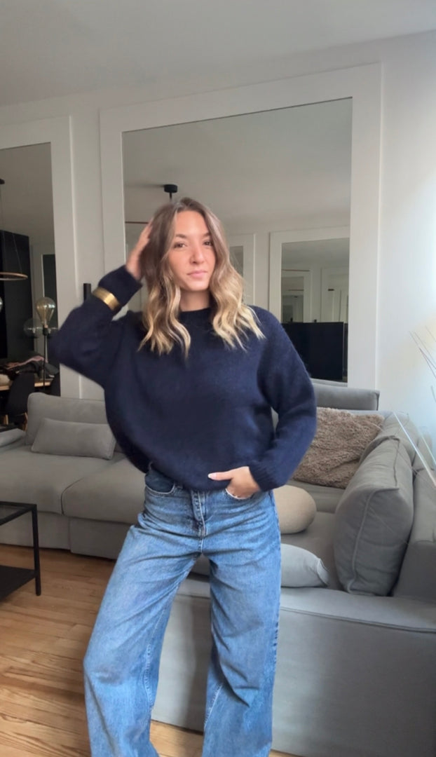 Pull en kid mohair et laine