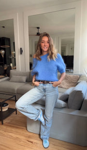 Pull 80% kid mohair manche courte