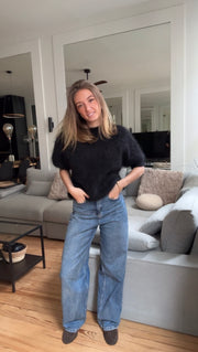 Pull 80% kid mohair manche courte