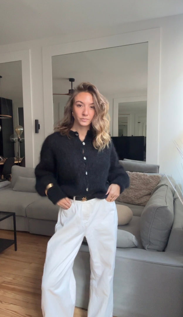 Gilet en 80% kid mohair