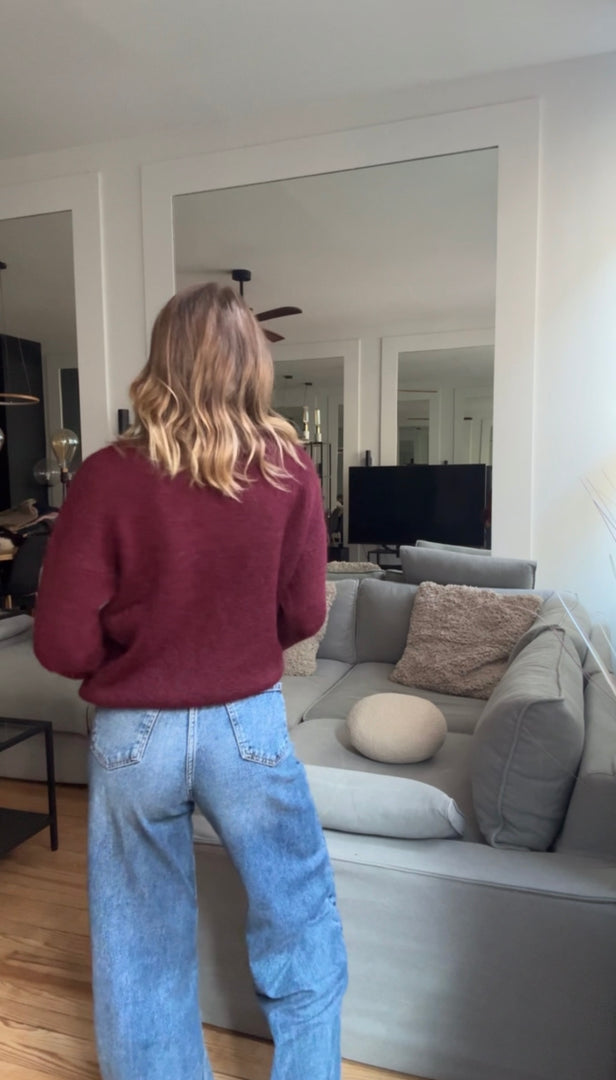 Pull en kid mohair et laine