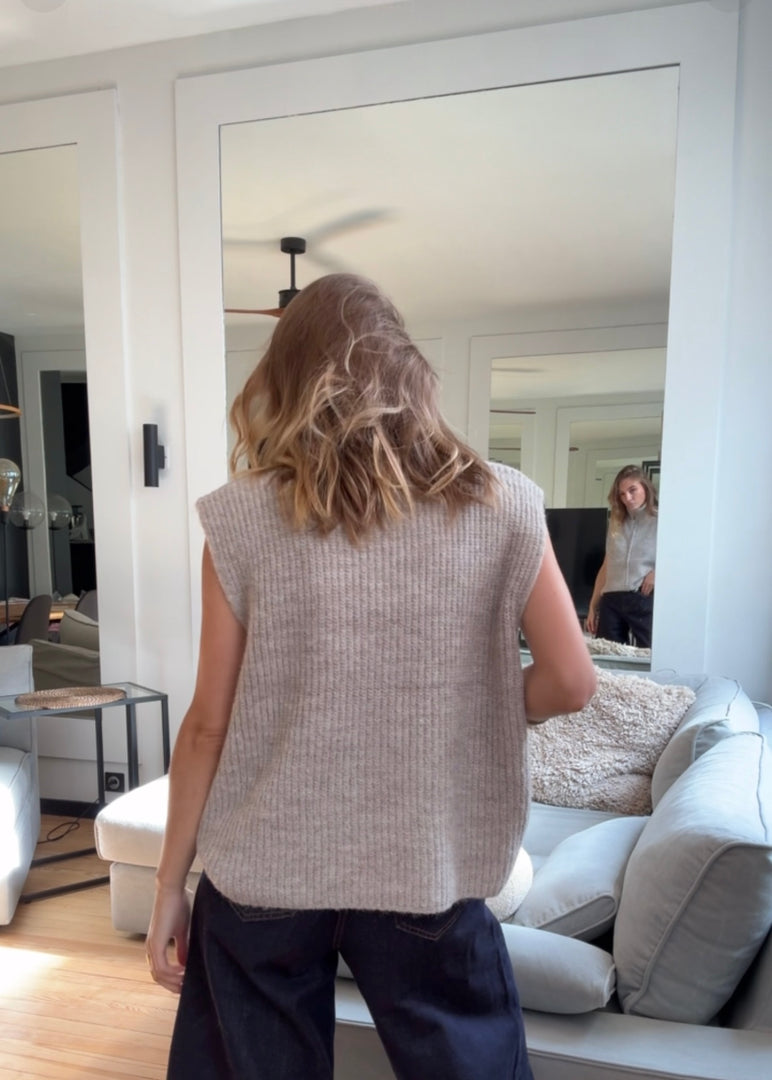 Gilet sans manches zippé