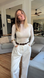 Charger l&#39;image dans la visionneuse de galerie, T-shirt manches longues col rond cachemire
