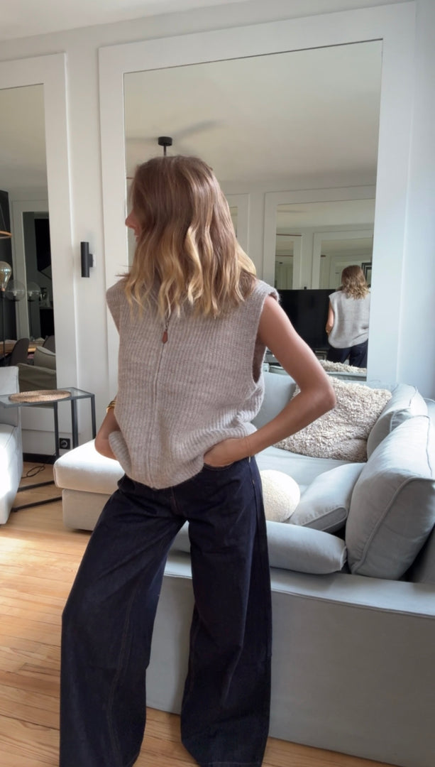 Gilet sans manches zippé