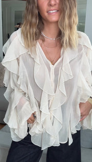 Chemise avec des volants