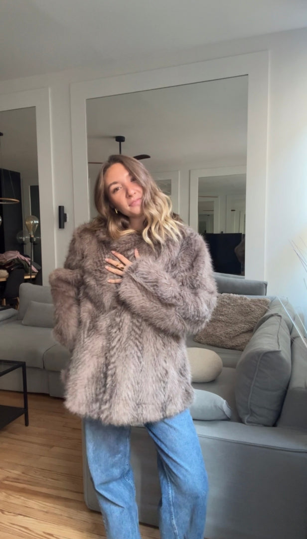 Veste en fausse fourrure