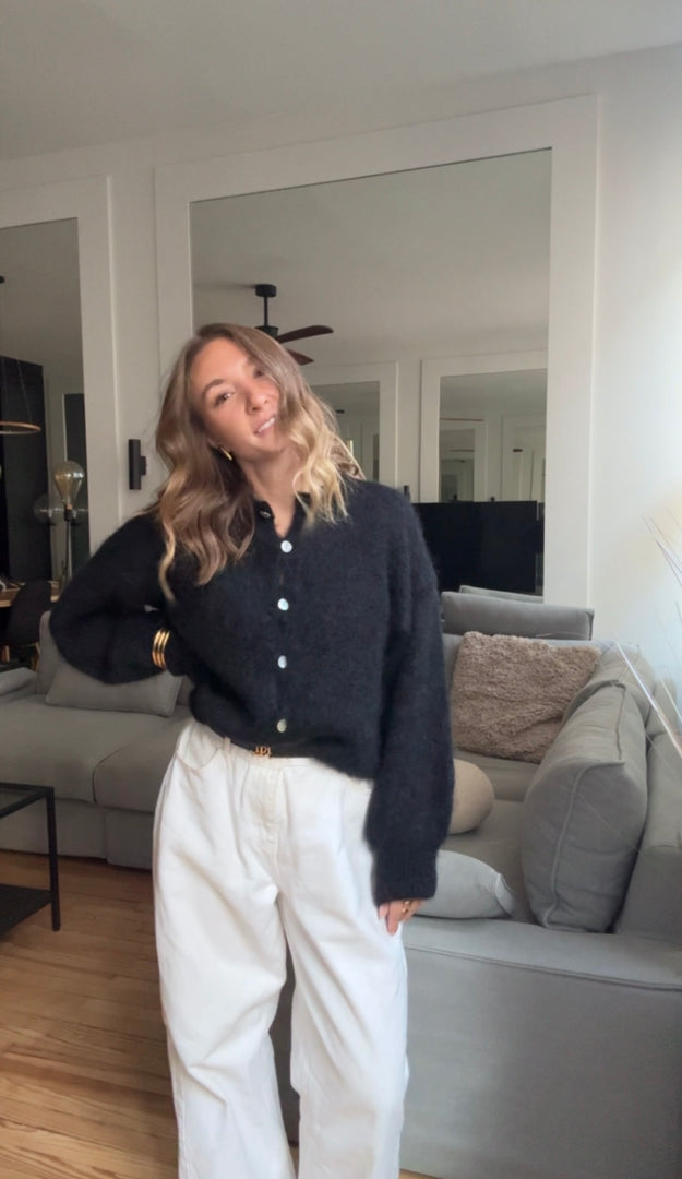 Gilet en 80% kid mohair