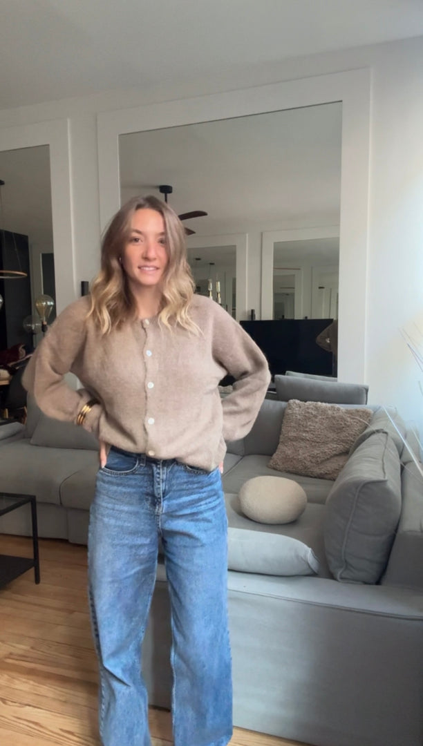 Cardigan en alpaga superfine et laine