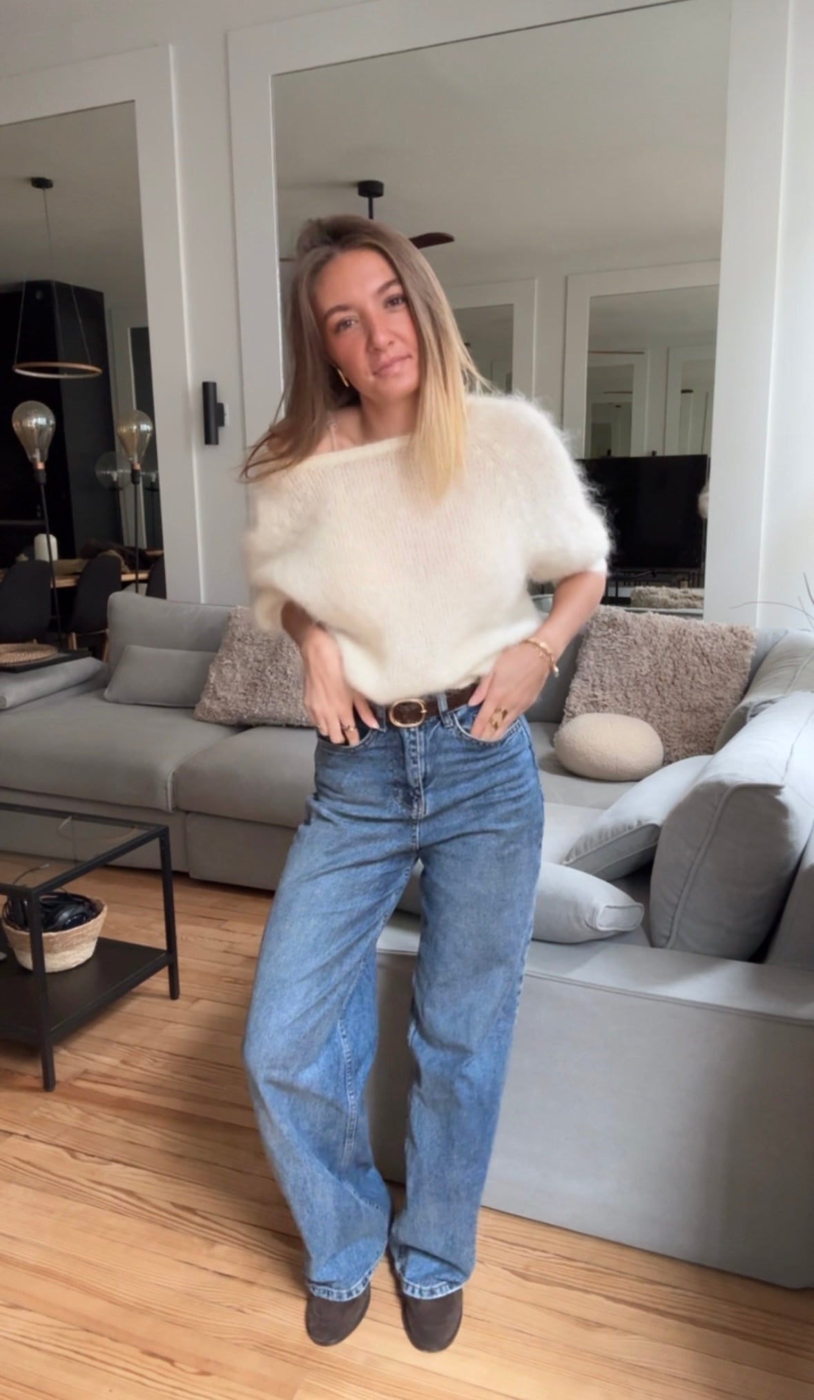 Pull 80% kid mohair manche courte