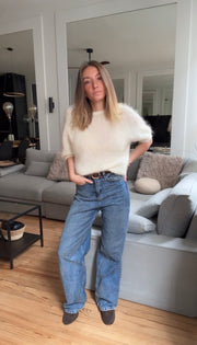 Pull 80% kid mohair manche courte