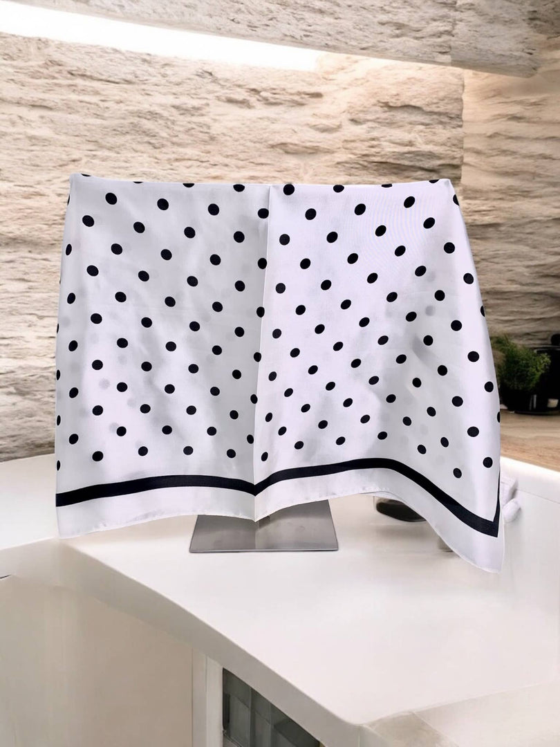 Foulard à motif 68x68cm Noir