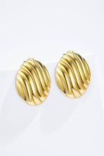 Charger l&#39;image dans la visionneuse de galerie, Boucles d&#39;oreilles en acier inoxydable 124DY65: Or
