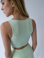 Charger l&#39;image dans la visionneuse de galerie, Leggings SlimFit 200 den. VERT MENTHE Yoga Pilates 🇮🇹: M/L

