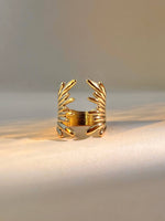 Charger l&#39;image dans la visionneuse de galerie, Bague sculptural réglable en acier inoxydable
