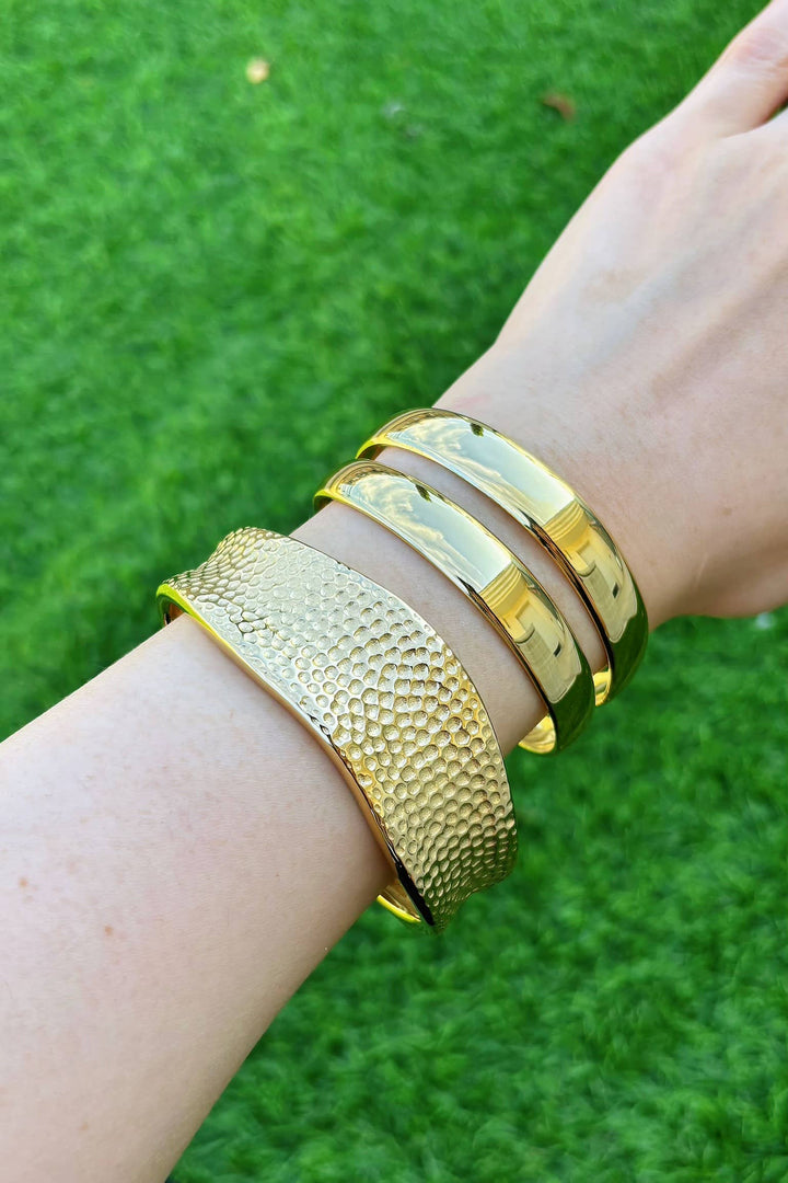 Bracelet jonc en acier inoxydable Or / Acier inoxydable