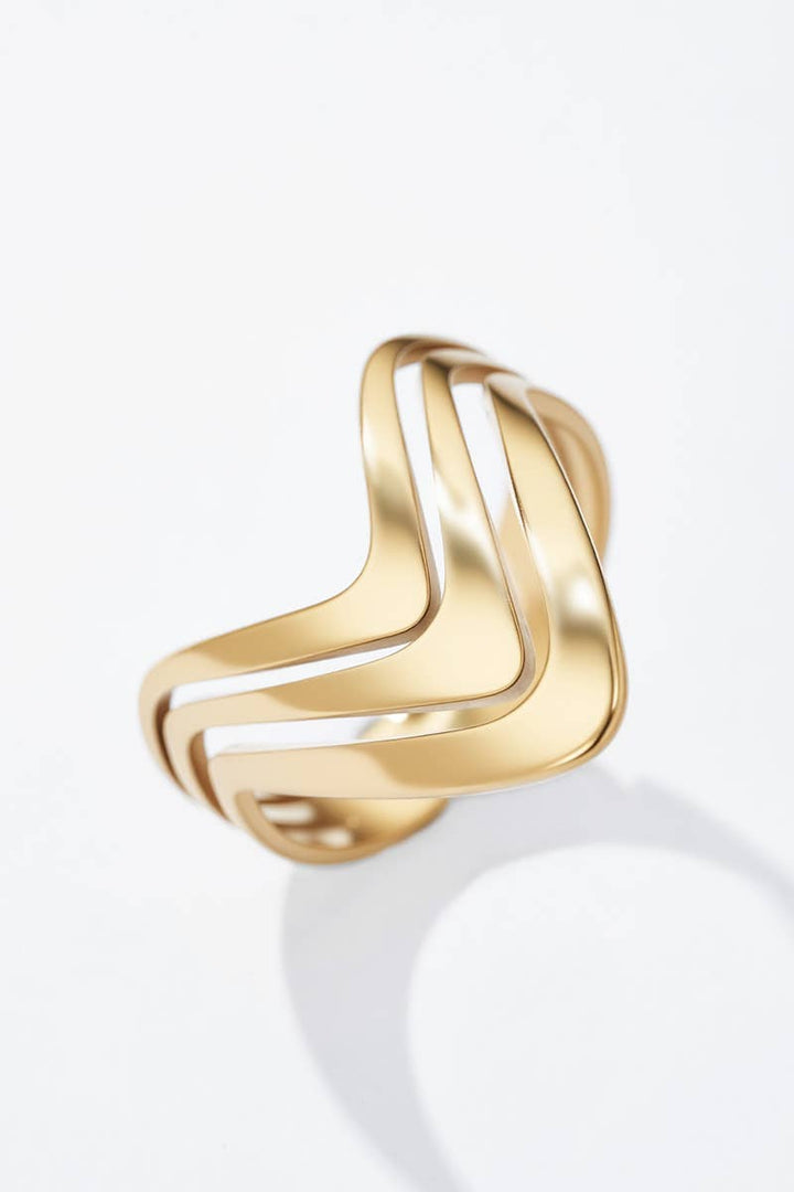 Bague en acier inoxydable 424CA36: Or