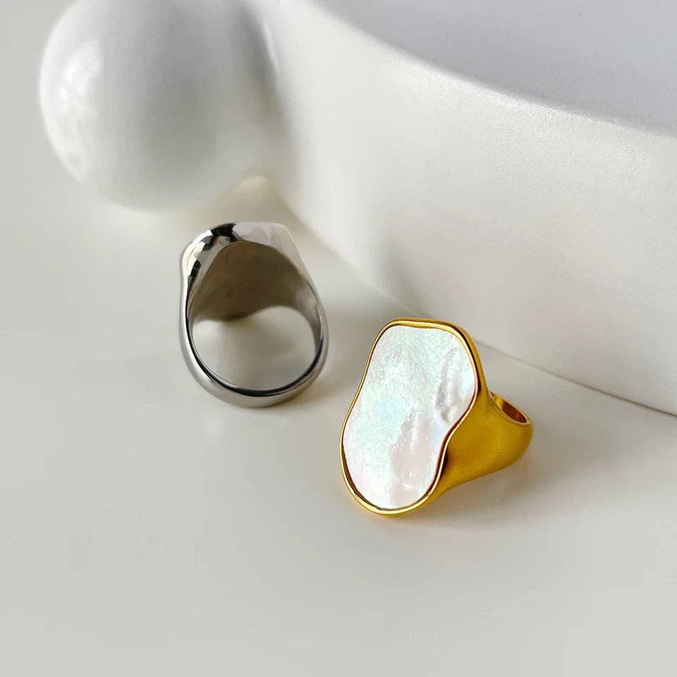 BAGUE Pearlescent Moon: Taille 16